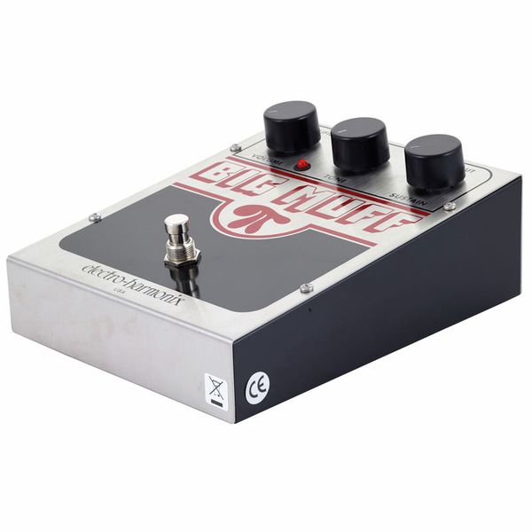EHX Big Muff Pi fuzz/distortion pedal angled view

