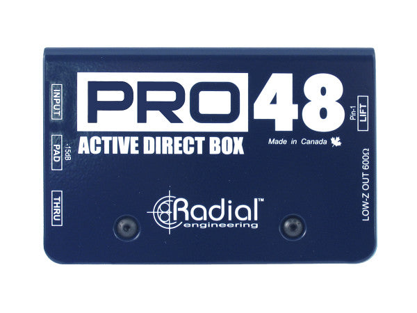 Radial Pro48 Active Direct Box – Top View

