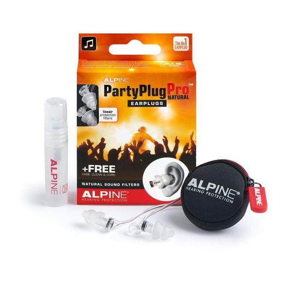 Alpine PartyPlug Pro Natural earplugs with flat attenuation filters