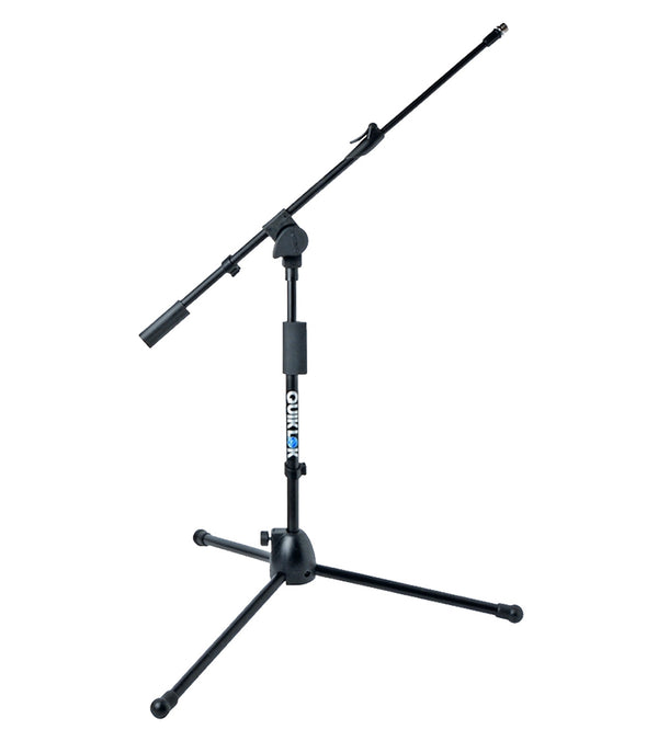 Quik Lok A306BKAM Mic Boom Stand (Microlite, US Thread, Short Tripod w/ Telescopic Boom) – Black (SKU: A306BKAM-U)