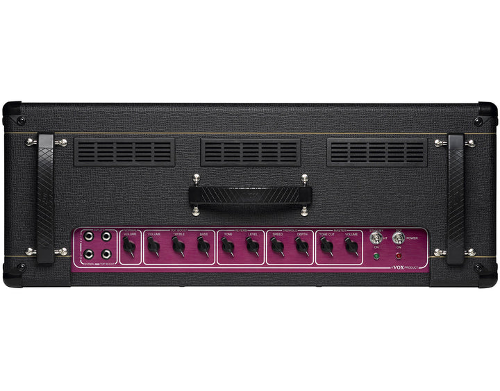 Rear panel of Vox AC30C2 showcasing control knobs and input/output jacks.


