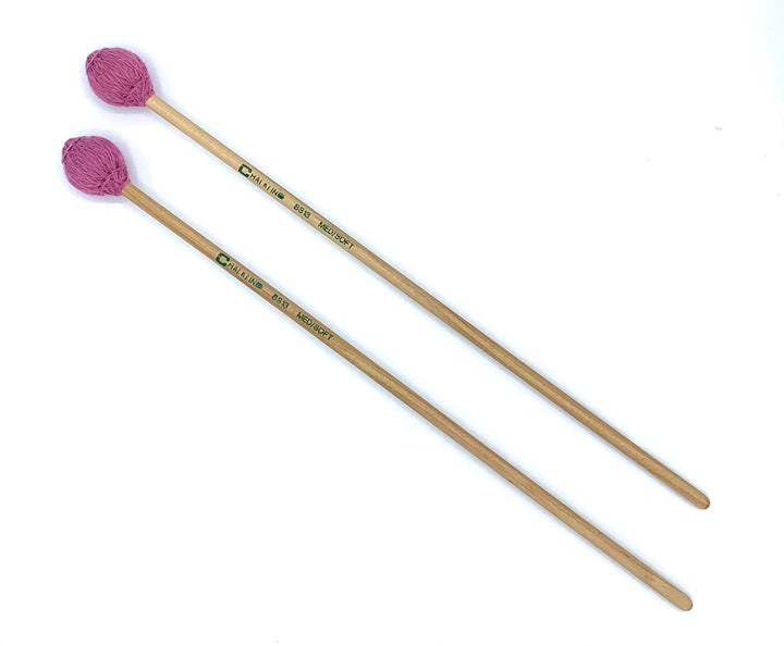 Chalklin BS13 Vibraphone Mallets – Full view with wool yarn heads

