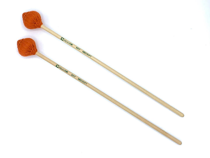 Chalklin BS17 Marimba Medium Soft Mallets – 38mm wool yarn heads