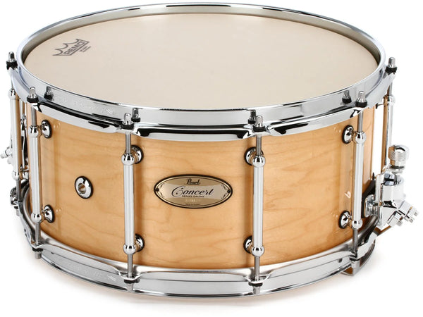 Pearl 14" x 6.5" concert snare drum (Natural Maple)