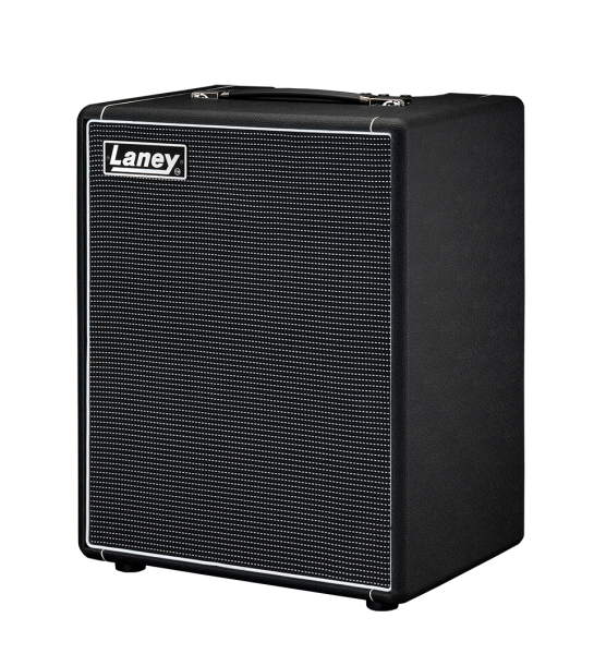 Side View of DB200-210: Ergonomic side-mounted handles on the Laney DB200-210 bass amp for easy transport.
