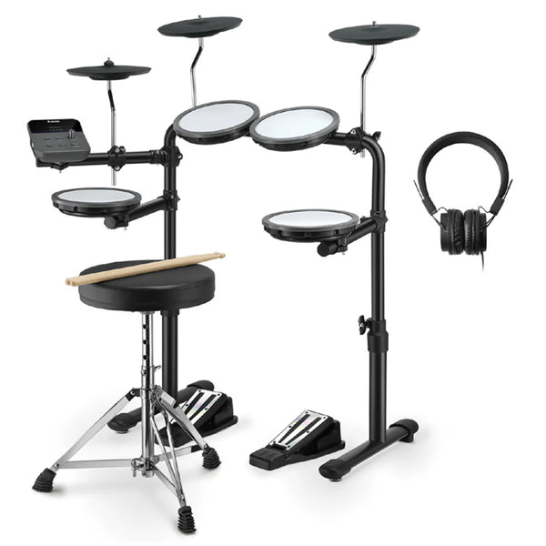 Donner DED-70 electric drum set with drum pads and cymbals.

