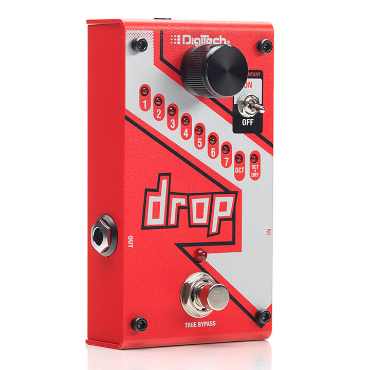 DigiTech Drop Pedal – Close-Up of Tuning Dial and Toggle Switch

