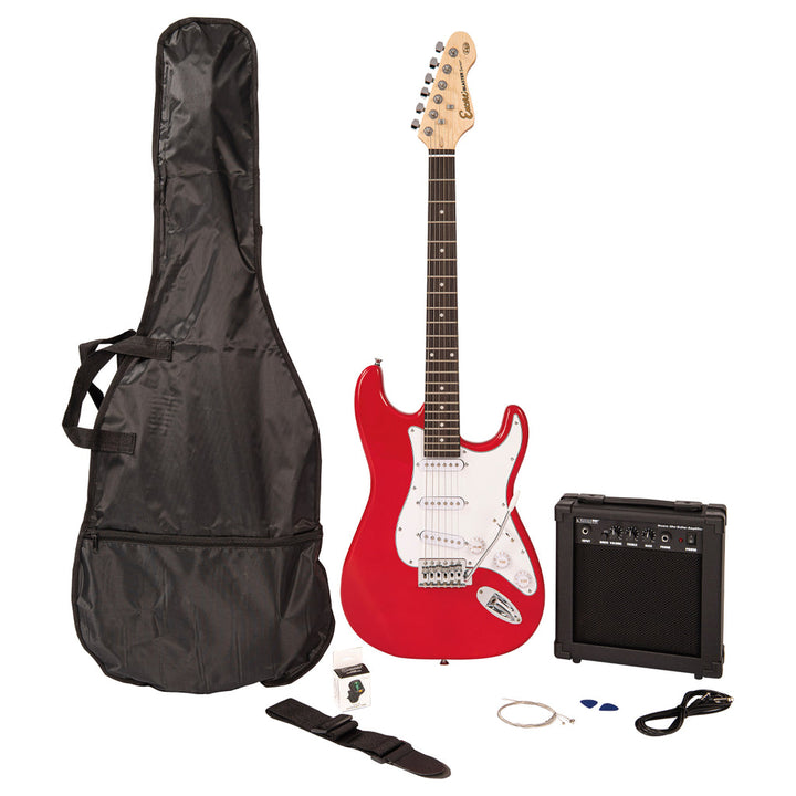 Encore Blaster E60 Electric Guitar Pack ~ Gloss Red Guitar with full package