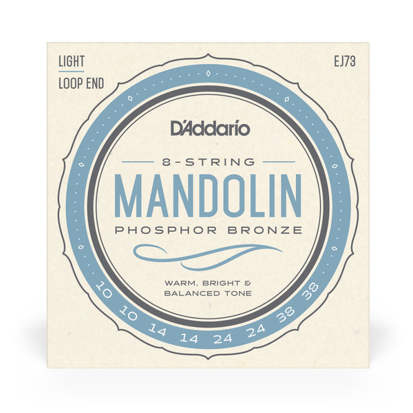 D'Addario EJ73 Light Phosphor Bronze Mandolin Strings 10-38 gauge