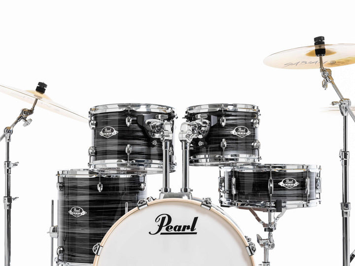 Pearl Export 5 piece Drum Set with HWP-834 and SBR Cymbal Pack - Graphite Silver Twist