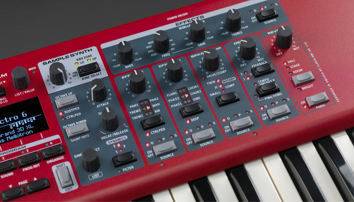 Nord Electro 6D 61 sample synth section with attack, decay, and dynamic controls.