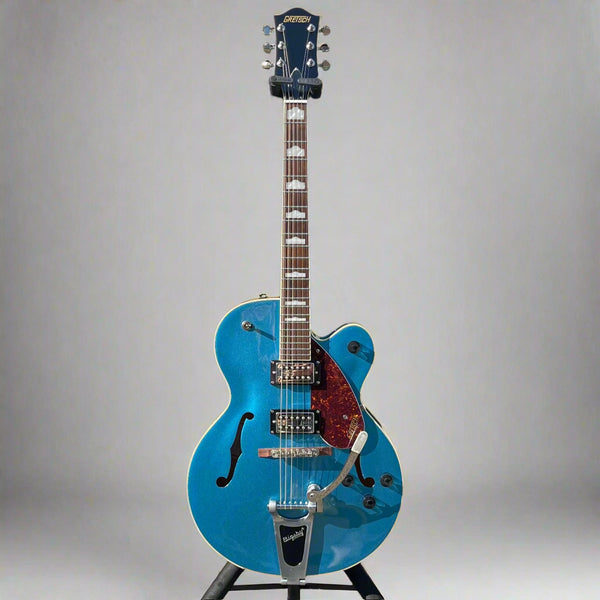 Pre-Owned Gretsch G2420T Streamliner Hollow Body – Riviera Blue – w/ Bigsby & Case (Great Condition)