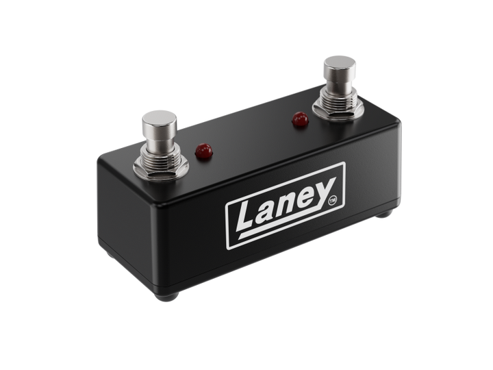 Compact Laney FS2 Mini footswitch on pedalboard
