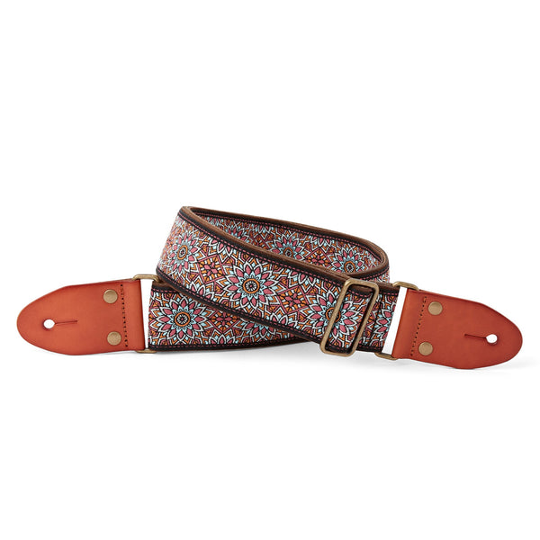 ISUZI GT-50 Suede Leather Guitar Strap with Brass Buckle