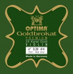 GOLDBROKAT PREMIUM E BALL END 24K GOLD VIOLIN STRINGS