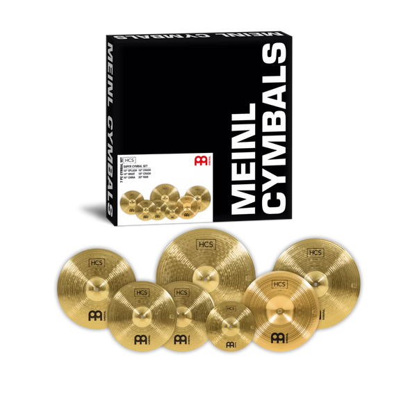 Meinl HCS Super Cymbal Set – Complete Drum Kit Cymbal Pack with Crashes, Ride, China & Splash (HCS-SCS)