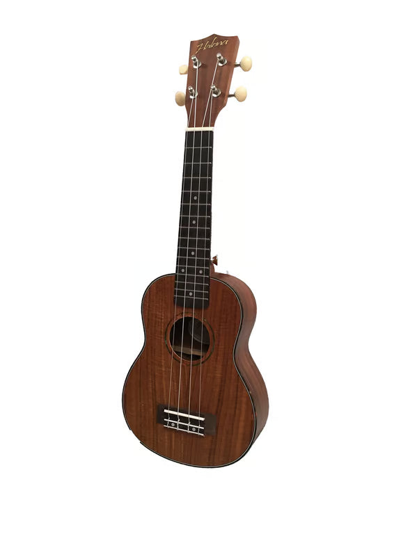 Halona Soprano Ukulele (Koa Plywood, Matte) – Abalone Binding w/ Aquila Strings + Padded Gigbag (HUKS-15KP)