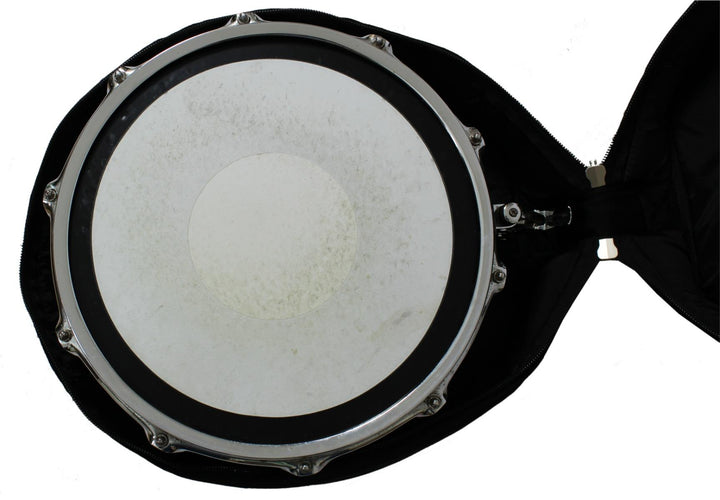 Top-down view of Protection Racket snare drum bag open

