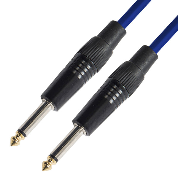 Kinsman Standard Instrument Cable 20ft/6m – Durable Blue Guitar Lead for Professional Audio