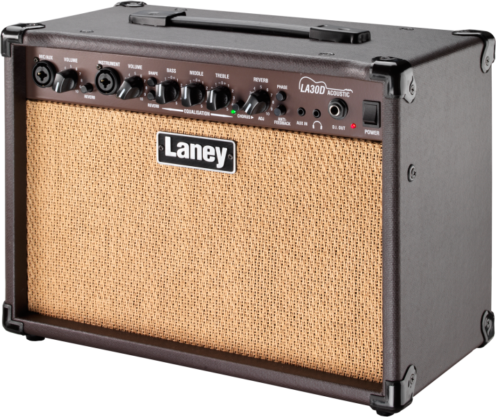 Laney LA30D amp with dual channels and anti-feedback control
