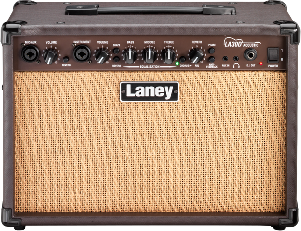 Laney LA30D Acoustic Guitar Amp with 2 x 6” full-range drivers
