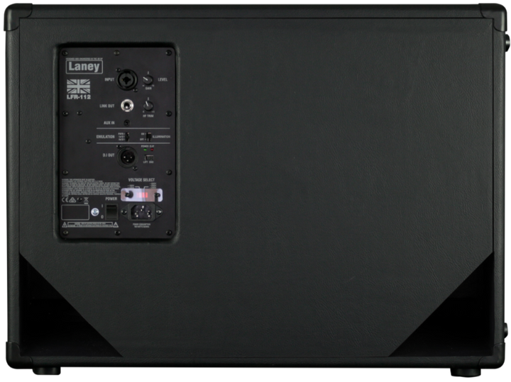 Rear panel of Laney LFR-112 showcasing connectivity options