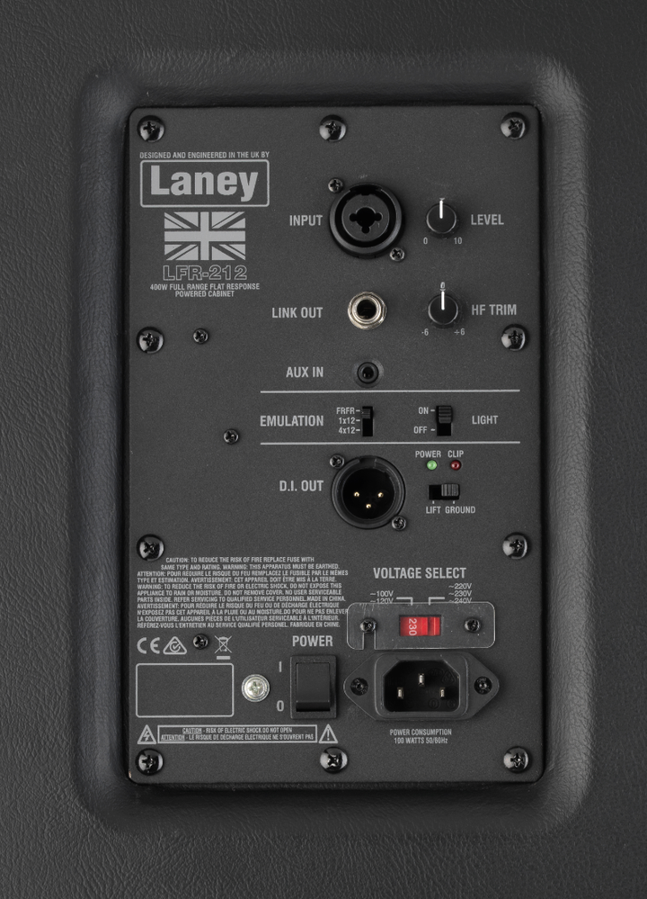 Laney LFR-212 rear panel