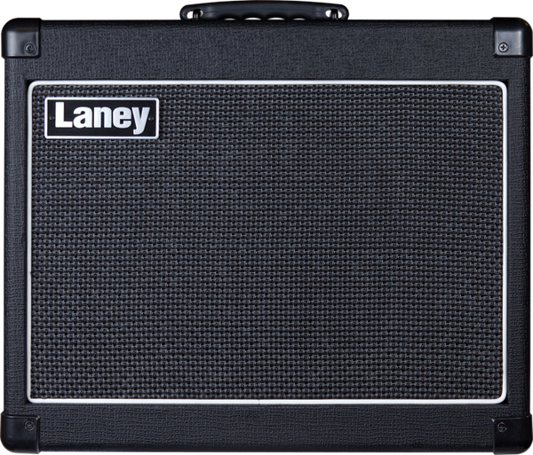 Laney LG35R guitar combo amp showcasing its 10” custom speaker and EQ controls.
