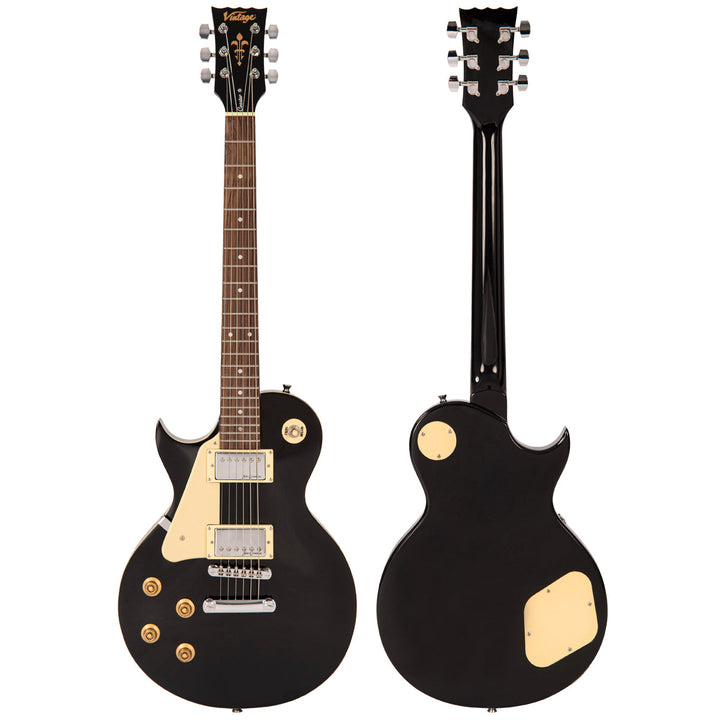 Vintage V10 Coaster Series Electric Guitar Pack ~ Left Hand Gloss Black