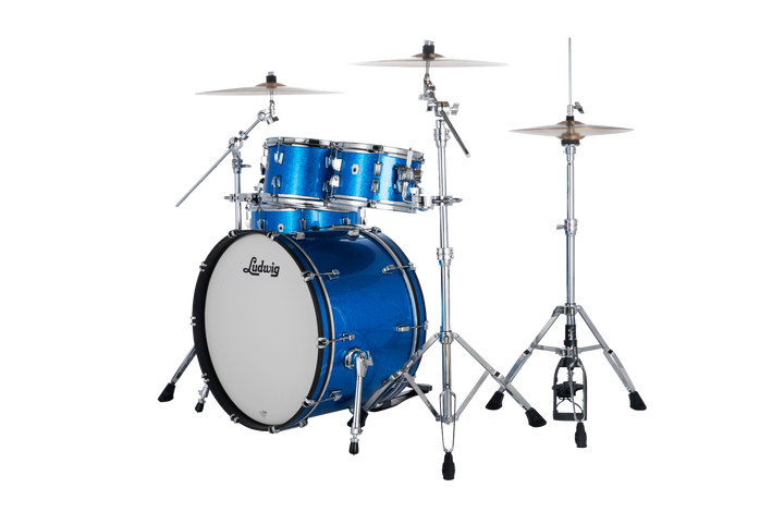 Ludwig 14x22 Bass Drum – Blue Super Sparkle Finish with Evans Head

