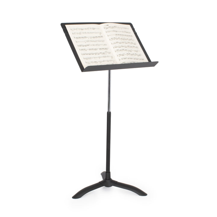 Close-up of Concertino stand desk with 2.25-inch ledge