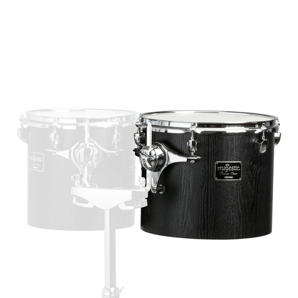 Majestic Single-Headed Concert Tom – Black Finish – Sizes 6″ to 16″ Available