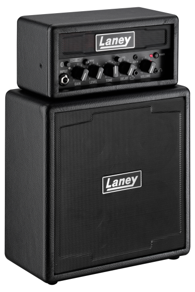 Laney MINISTACK-B-IRON 6W guitar amplifier with Tonebridge app compatibility and tape-style delay
