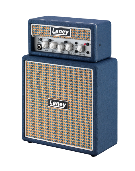 Laney MINISTACK-B-LION amp with clean & drive channels, aux input, and headphone socket
