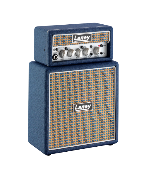 Laney MINISTACK-B-LION 6W guitar amplifier with Tonebridge app compatibility and tape-style delay
