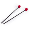 Percussion Workshop Percussion Workshop Vibraphone / marimba beaters pair - 3.3cm red wool head – medium hard - image 1