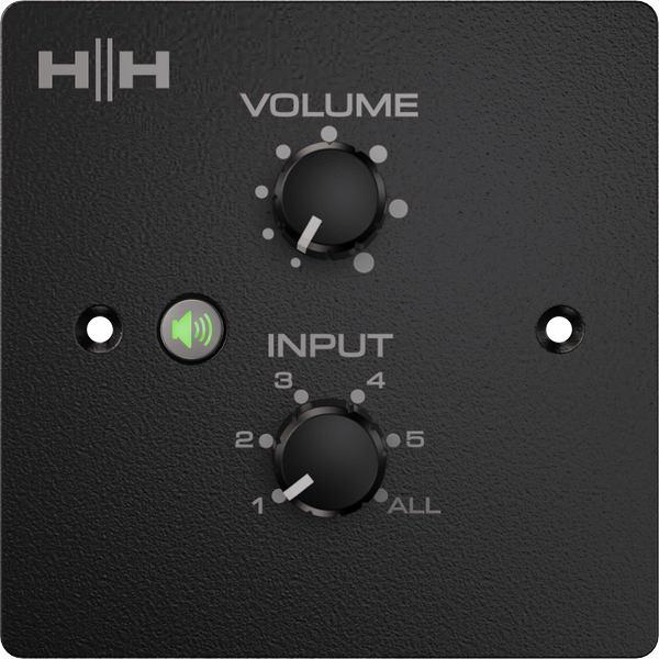 HH MZ-C2-EU-BK Wall Volume Controller – Zone & Source Selection for MZ Series Amplifiers