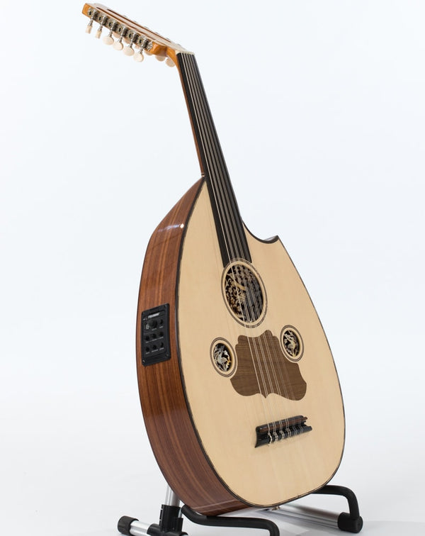 Master Ahmed Electric Oud – Cutaway Semi-Acoustic (Fishman Presys 301, Walnut, 58.5 cm)