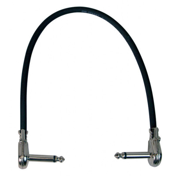 On-Stage 1' Patch Cable with Pancake-Style Connectors – Ideal for Compact Pedalboards