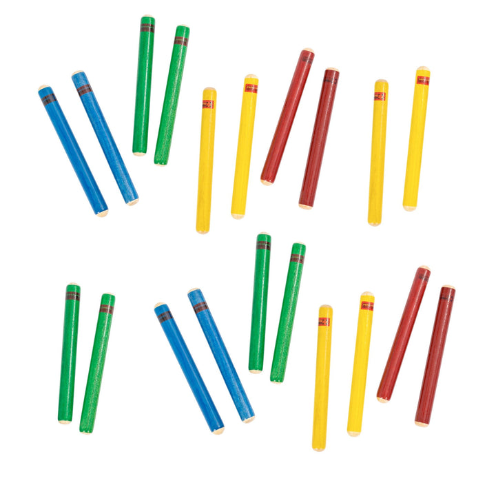 Percussion Plus Percussion Plus claves - pack of 10 pairs in mixed colours - image 1