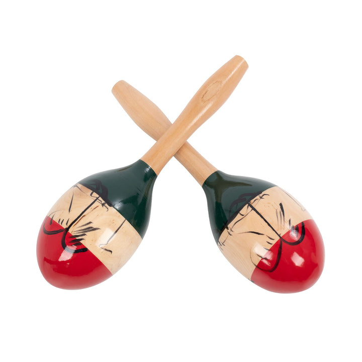 Percussion Plus Percussion Plus large wooden maracas with colourful design - image 2