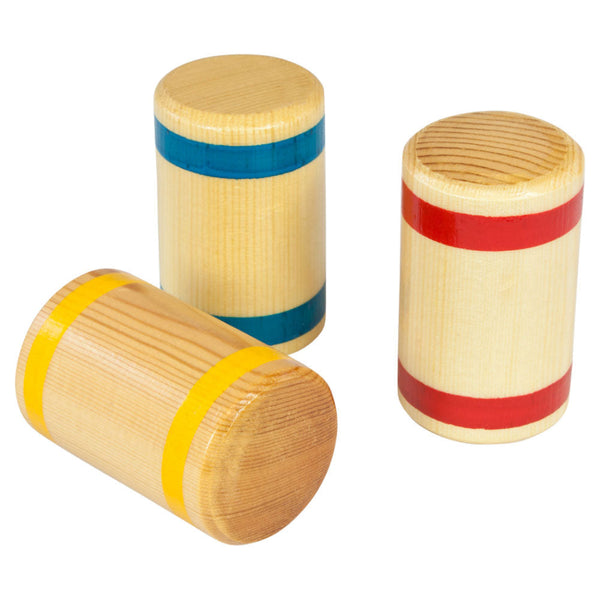 Percussion Plus Percussion Plus small wooden shaker with blue, yellow or red stripes - image 1