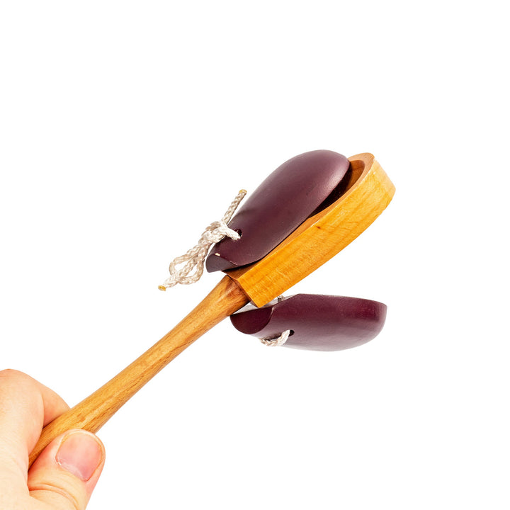 Percussion Plus Percussion Plus wooden castanets with handle - image 2