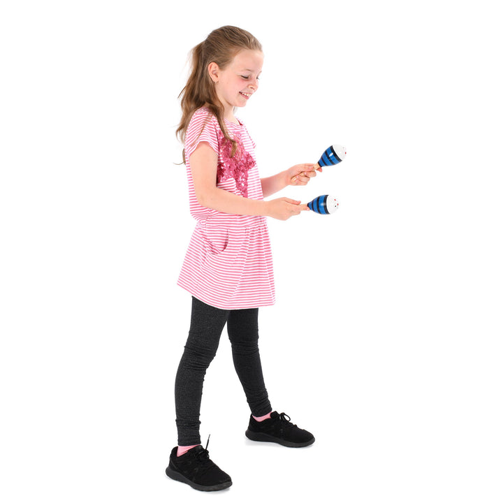 Percussion Plus Percussion Plus wooden bug maracas - Blue bee - image 3