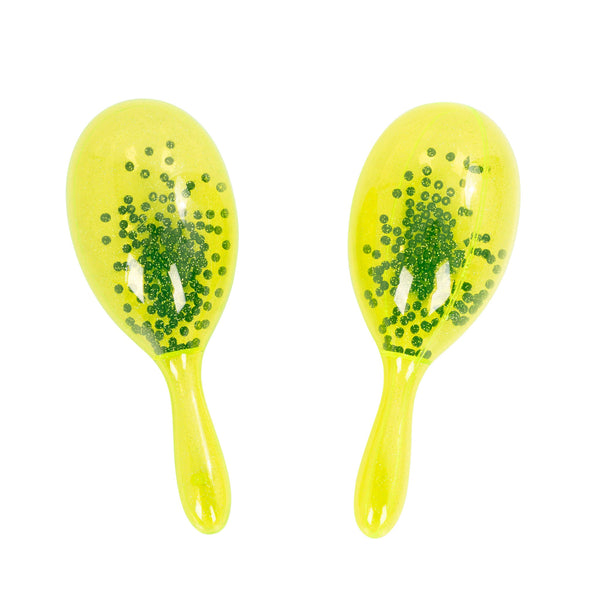 Percussion Plus Percussion Plus transparent maracas - Yellow sparkle - image 1