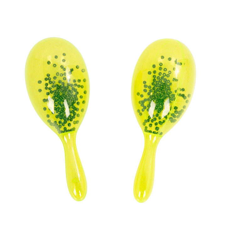 Percussion Plus Percussion Plus transparent maracas - Yellow sparkle - image 1
