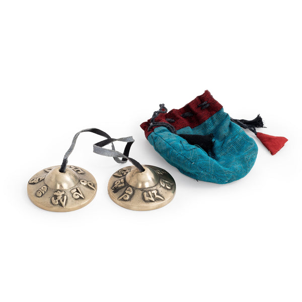 Percussion Plus Percussion Plus Honestly Made Bronze embossed Tibetan bells - pair - image 1