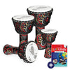 Percussion Plus Percussion Plus Carnival Slap Djembe mixed 4 pack - rope tuned - image 1