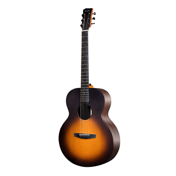Enya EA-X1 Pro/EQ Vintage Sunburst Electro-Acoustic Guitar with Solid Spruce Top and Full Accessory Bundle