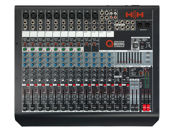 HH Q16FX Compact 16-Channel Analogue Mixing Console with USB and DSP Effects